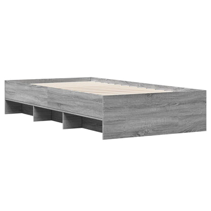 Bed Frame without Mattress Grey Sonoma 100x200 cm Engineered Wood