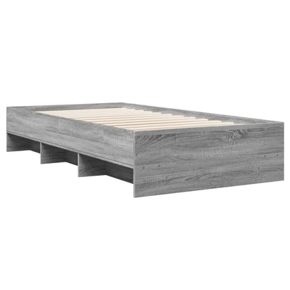 Bed Frame without Mattress Grey Sonoma 100x200 cm Engineered Wood