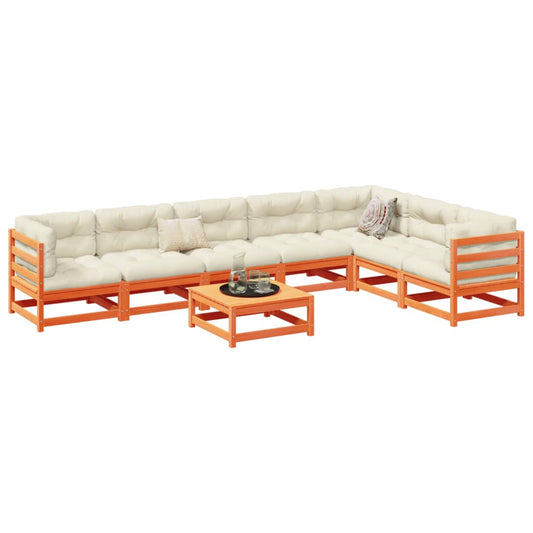 8 Piece Garden Sofa Set Solid Wood Pine