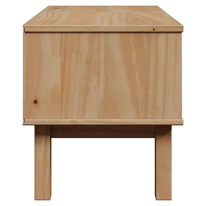 Solid Pine Hallway Bench OTTA 80x40x45 cm in Natural Finish