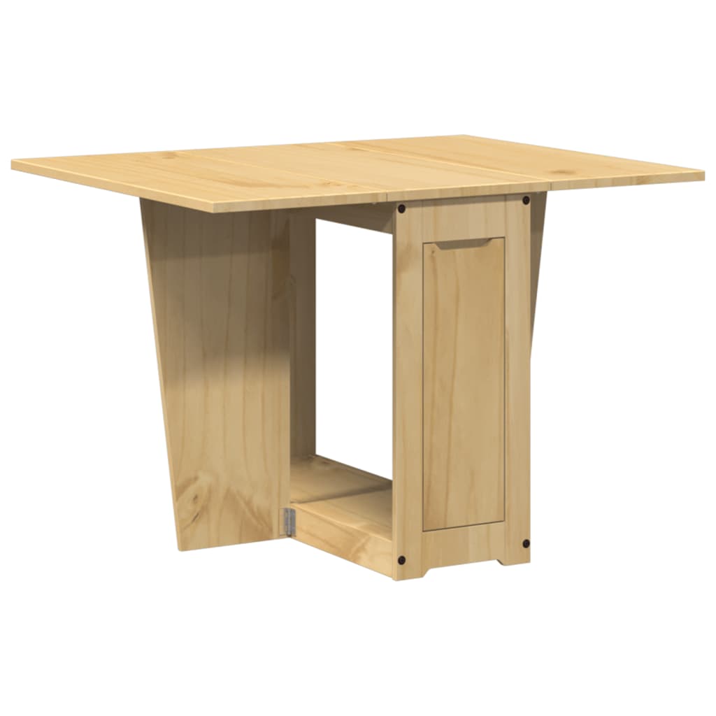 Foldable Butterfly Dining Table - Solid Pine Wood, Corona Wax Brown
