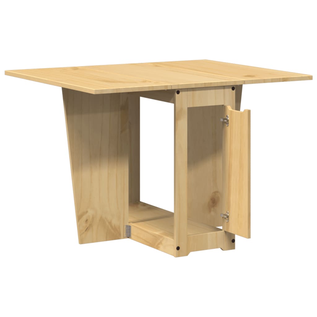 Foldable Butterfly Dining Table - Solid Pine Wood, Corona Wax Brown