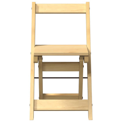 Foldable Dining Chairs 4 pcs, Solid Pine Wood, Wax Brown Finish