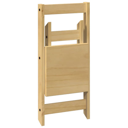 Foldable Dining Chairs 4 pcs, Solid Pine Wood, Wax Brown Finish