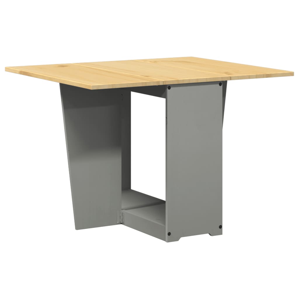 Foldable Butterfly Dining Table in Corona Grey Solid Pine Wood