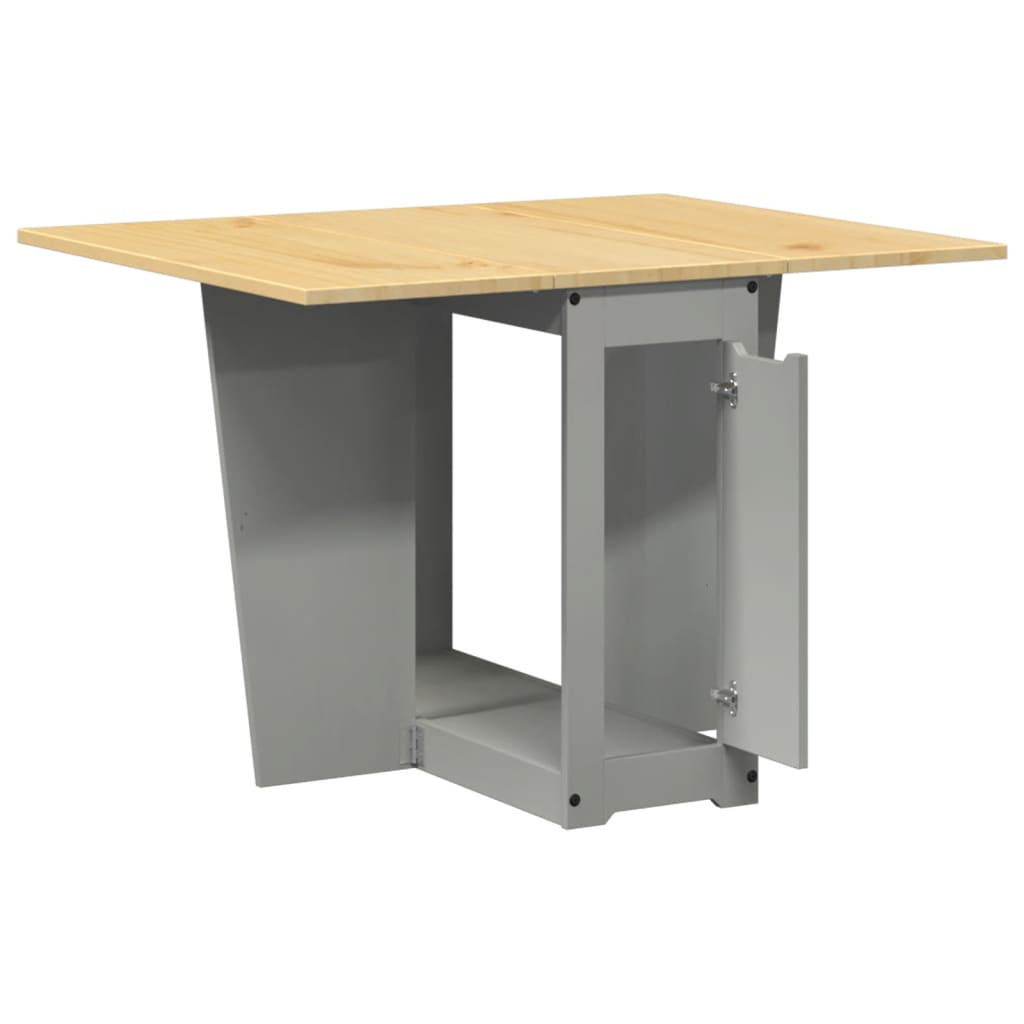 Foldable Butterfly Dining Table in Corona Grey Solid Pine Wood