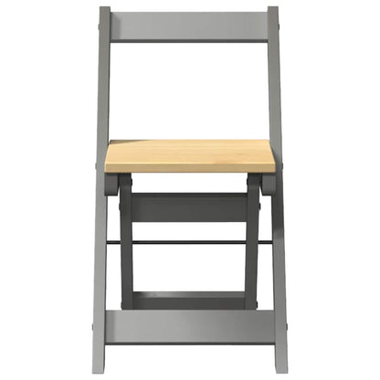 Corona Grey Solid Wood Pine Foldable Dining Chairs, 4 Pcs Set