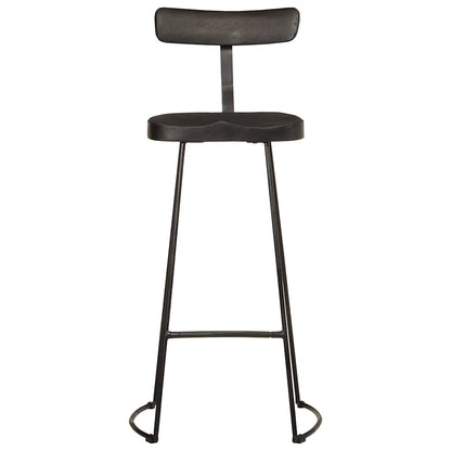 Black Mango Wood Bar Stools Set of 2 - 49x43x103 cm