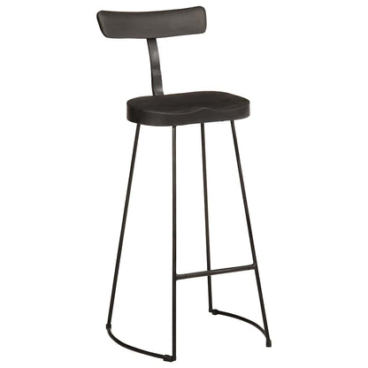 Black Mango Wood Bar Stools Set of 2 - 49x43x103 cm