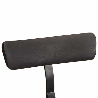 Black Mango Wood Bar Stools Set of 2 - 49x43x88 cm