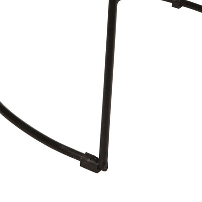 Black Mango Wood Bar Stools, Set of 2 (49x43x79 cm)