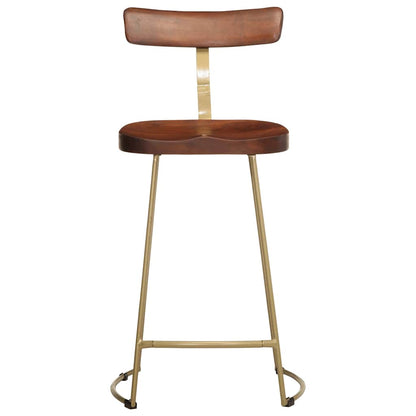 Solid Mango Wood Bar Stools Set of 2 - 49x43x88 cm