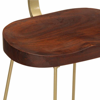 Solid Mango Wood Bar Stools Set of 2, 49x43x79 cm