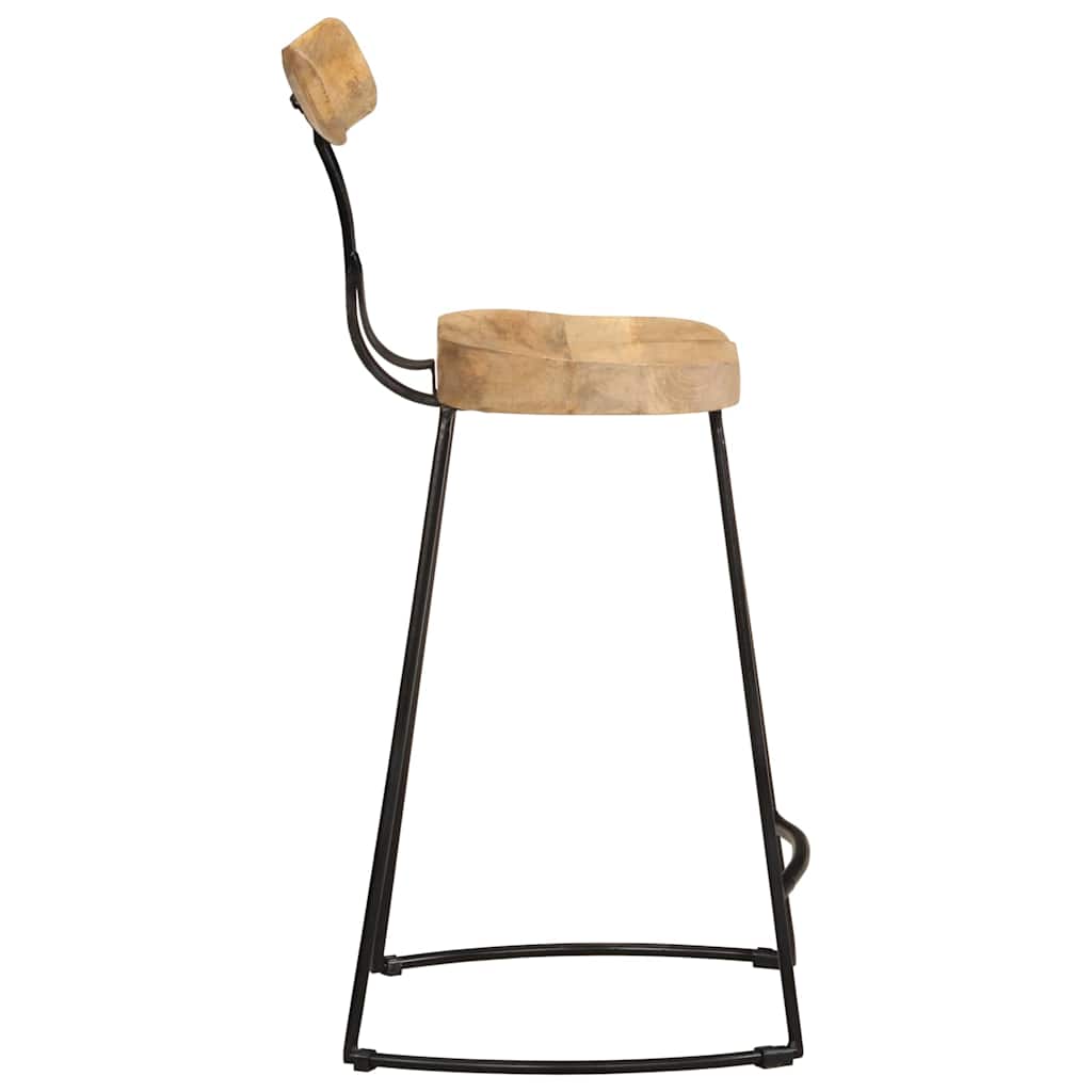 Solid Mango Wood Bar Stools Set of 2 - Stylish & Durable 88cm