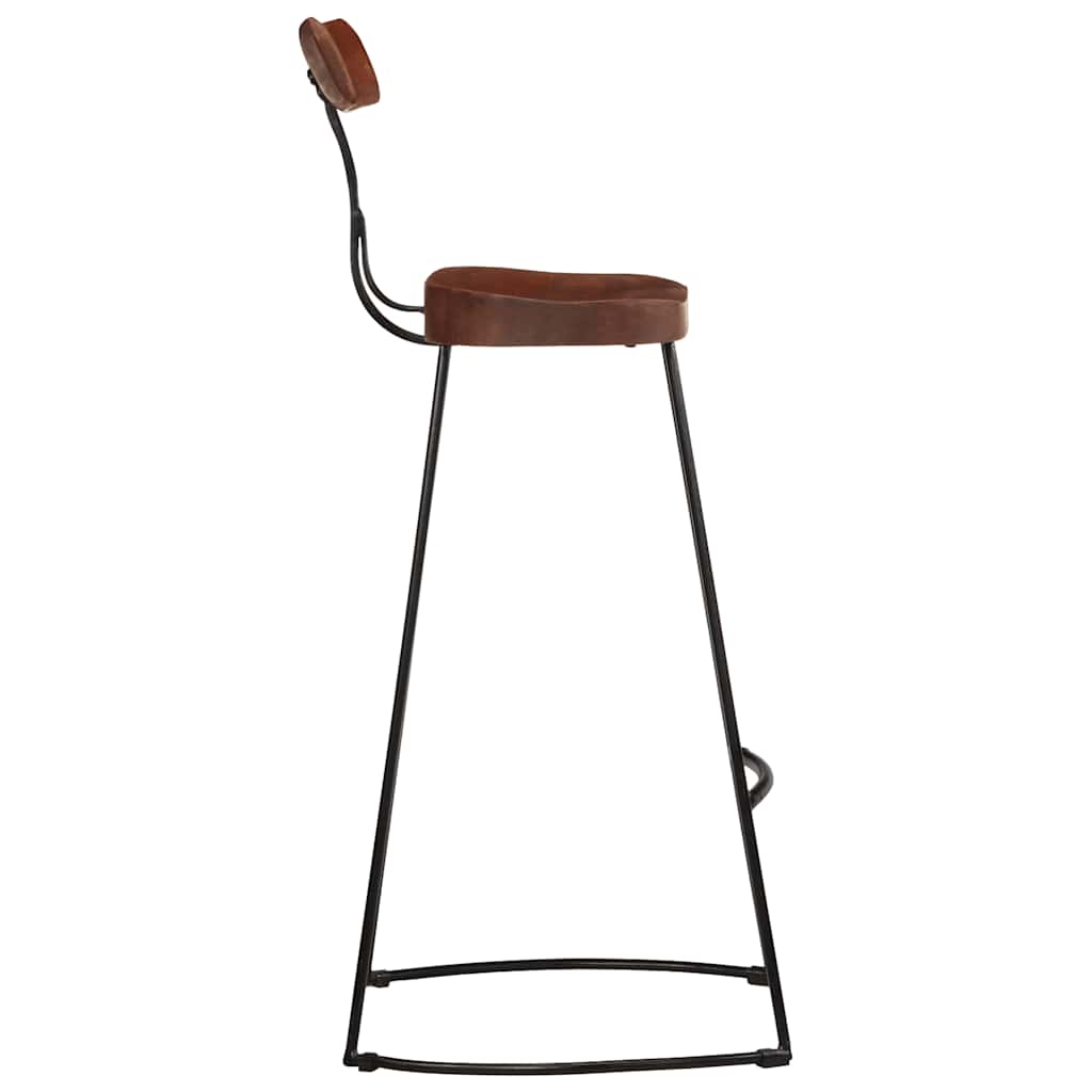 Set of 2 Solid Mango Wood Bar Stools, 49x43x103 cm