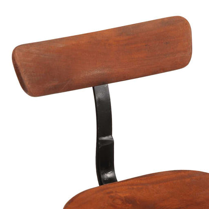 Solid Wood Mango Bar Stools Set of 2 - 49x43x79 cm