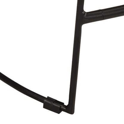 Set of 2 Black Mango Wood Bar Stools - 45x40x78 cm