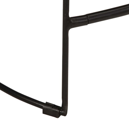 Black Solid Mango Wood Bar Stools, Set of 2, 46x38x52 cm