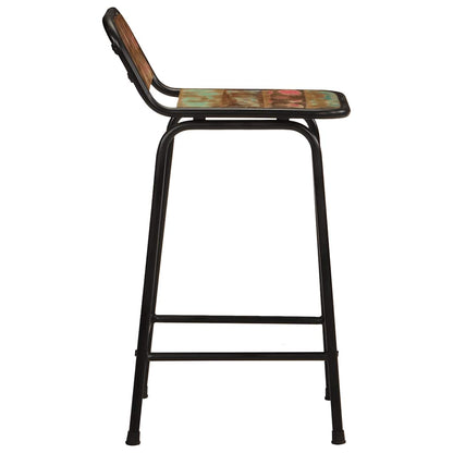 Reclaimed Solid Wood Bar Stools 2 pcs - 46x35.5x80 cm Eco-Friendly