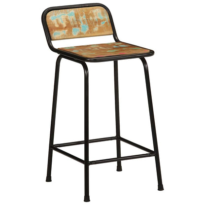 Reclaimed Solid Wood Bar Stools 2 pcs - 46x35.5x80 cm Eco-Friendly