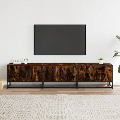 TV Cabinet Smoked Oak 180x35x41 cm Engineered Wood