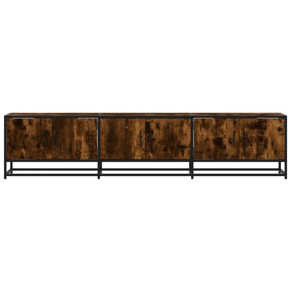TV Cabinet Smoked Oak 180x35x41 cm Engineered Wood