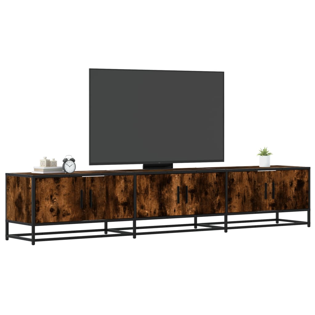 TV Cabinet Smoked Oak 210x35x41 cm Engineered Wood