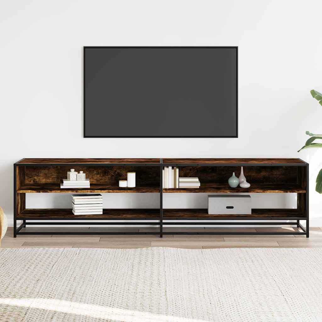 TV Cabinet Smoked Oak 180.5x40x46 cm Engineered Wood