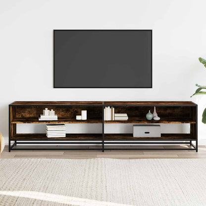 TV Cabinet Smoked Oak 180.5x40x46 cm Engineered Wood