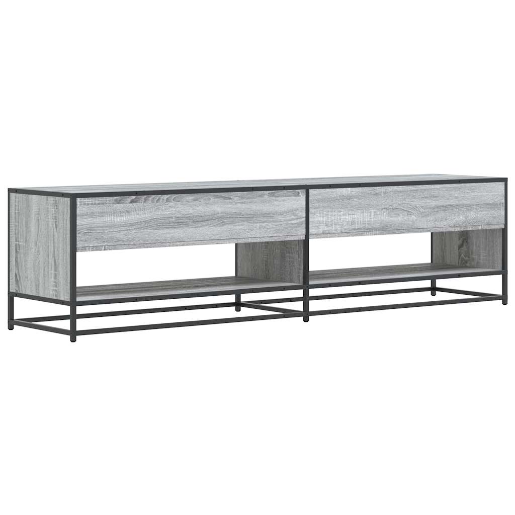 TV Cabinet Grey Sonoma 180.5x40x46 cm Engineered Wood