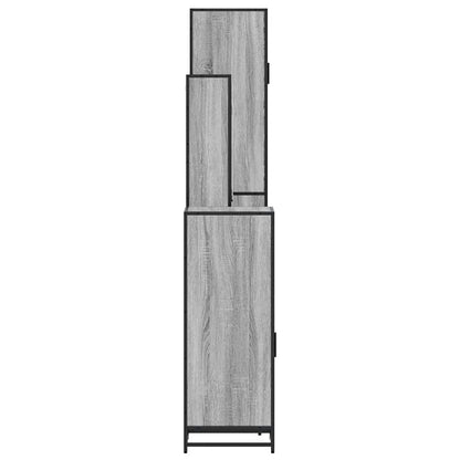 4 Piece Bathroom Furniture Set Grey Sonoma Engineered Wood