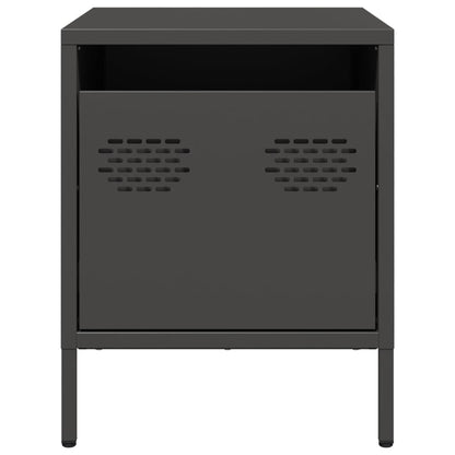 Black Steel Bedside Cabinets 2 pcs - 35x39x43.5 cm