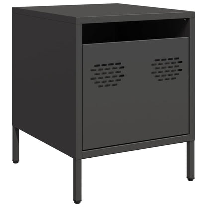 Black Steel Bedside Cabinets 2 pcs - 35x39x43.5 cm