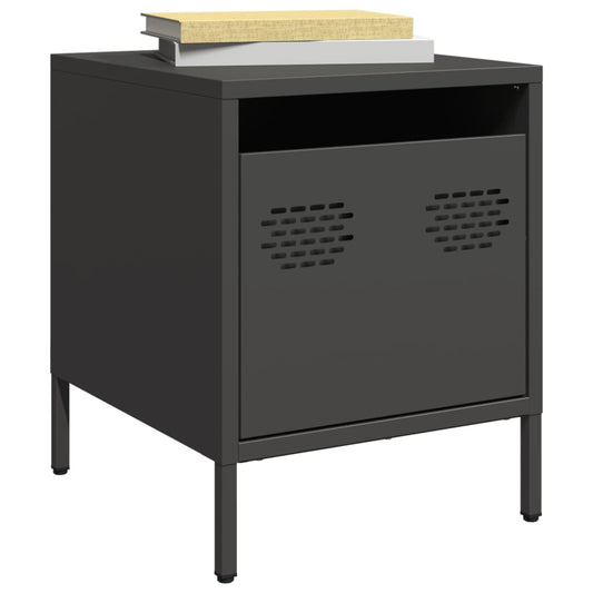 Black Steel Bedside Cabinets 2 pcs - 35x39x43.5 cm
