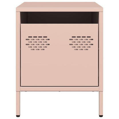 Pink Steel Bedside Cabinets Set of 2 - 35x39x43.5 cm