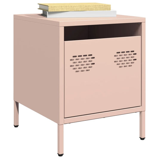 Pink Steel Bedside Cabinets Set of 2 - 35x39x43.5 cm