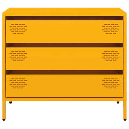 Mustard Yellow Steel Sideboard 68x39x58.5 cm - Stylish Storage Solution
