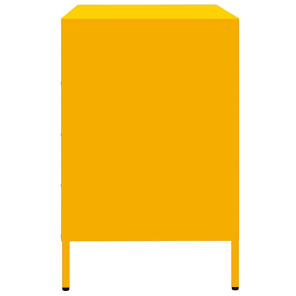 Mustard Yellow Steel Sideboard 68x39x58.5 cm - Stylish Storage Solution
