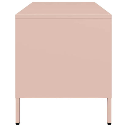 TV Cabinet Pink 101.5x39x43.5 cm Cold-rolled Steel