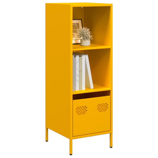 Mustard Yellow Steel Highboard, 35x39x103.5 cm