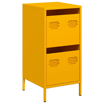 Mustard Yellow Steel Sideboard 35x39x73.5 cm - Modern Storage Solution