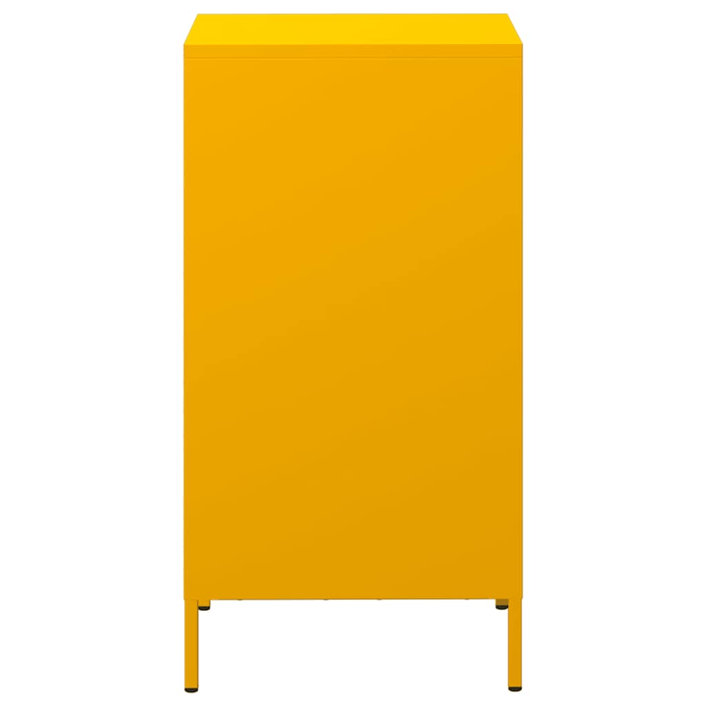 Mustard Yellow Steel Sideboard 35x39x73.5 cm - Modern Storage Solution