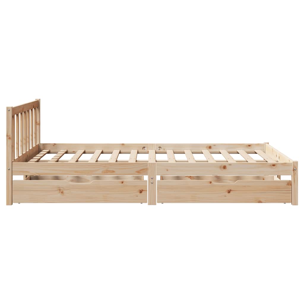 Bed Frame without Mattress 140x200 cm Solid Wood Pine