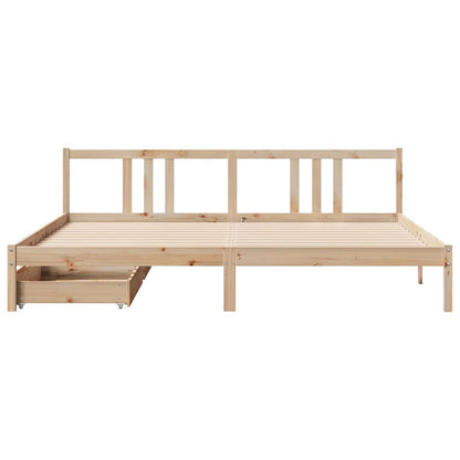 Bed Frame without Mattress 180x200 cm Super King Solid Wood Pine