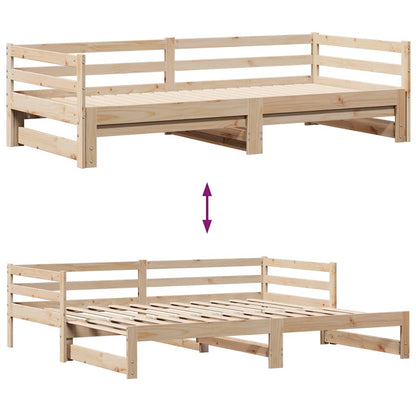 Daybed with Drawers without Mattress 90x200 cm Solid Wood