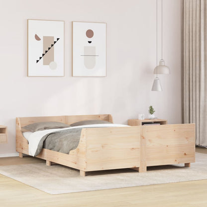Bed Frame without Mattress 160x200 cm Solid Wood Pine