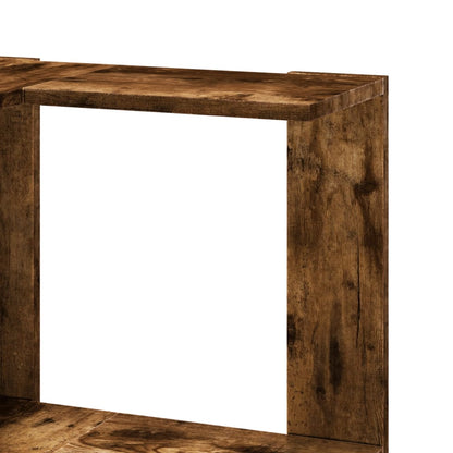 5-Tier Smoked Oak Corner Bookcase, 50x50x179 cm, Engineered Wood