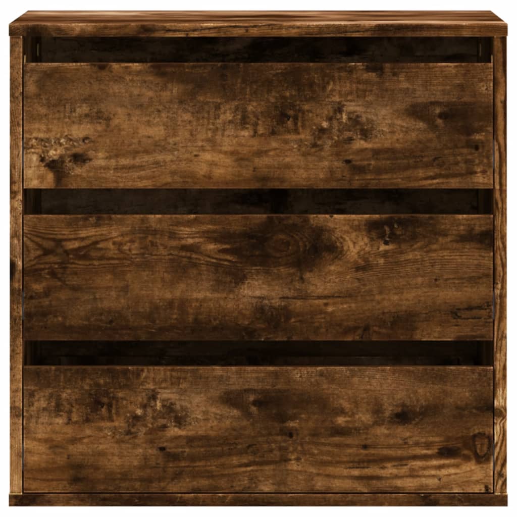 Smoked Oak Corner Chest of Drawers 60x41x58 cm - Engineered Wood