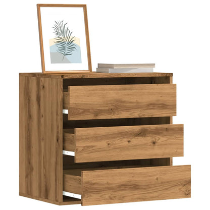 Artisan Oak Corner Chest of Drawers - 60x41x58 cm Engineered Wood