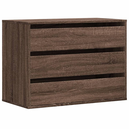 Brown Oak Corner Chest of Drawers, 80x41x58 cm, Engineered Wood